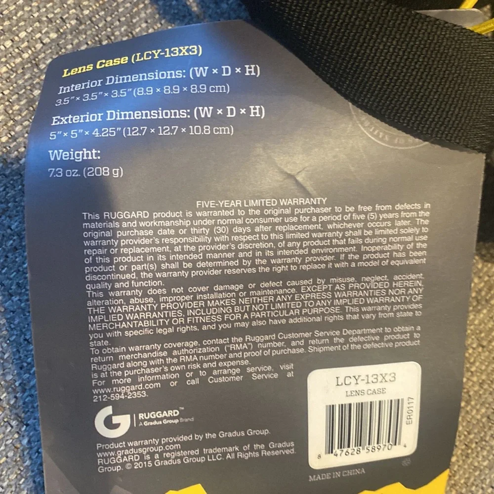 Rughard LCY-13X3 lens case